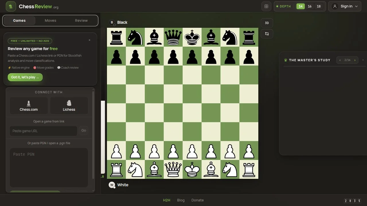 ChessReview.org website preview
